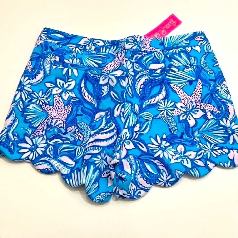 NWT Lilly Pulitzer Buttercup Shorts Amalfi Blue‎ size 10 - Picture 5 of 8